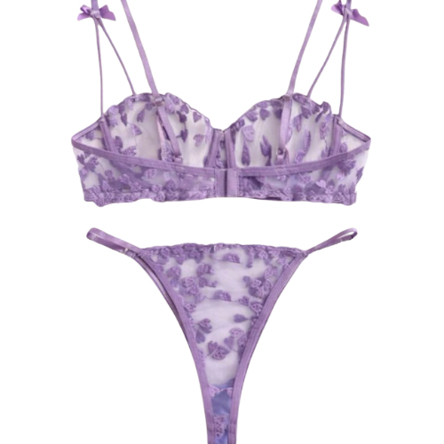 Floral Lace Underwire Lingerie Set – The Collection